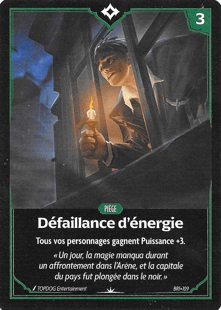 Défaillance d'énergie