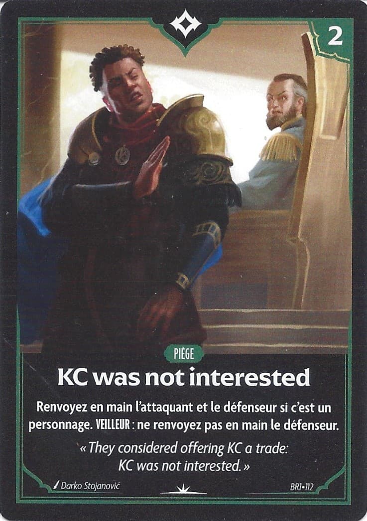 KC was not interested