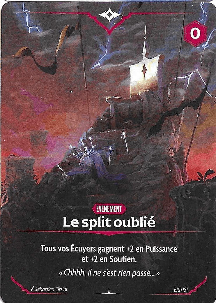 Le split oublié