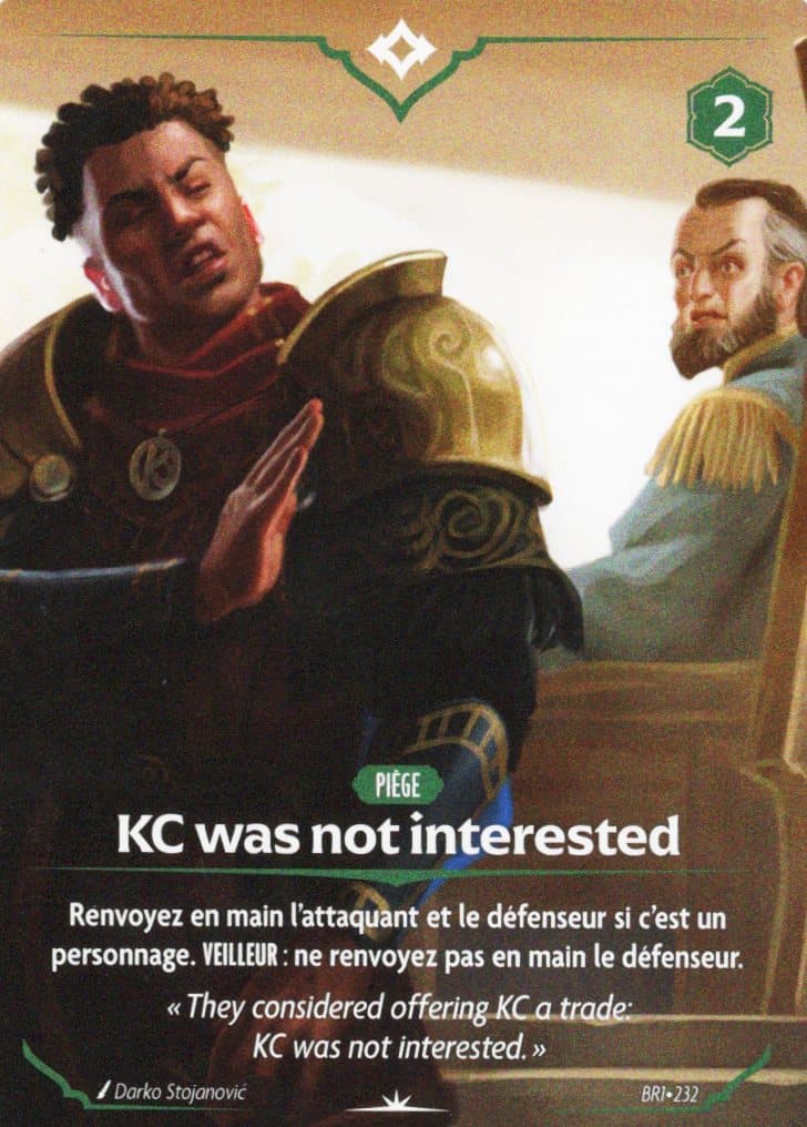 KC was not interested