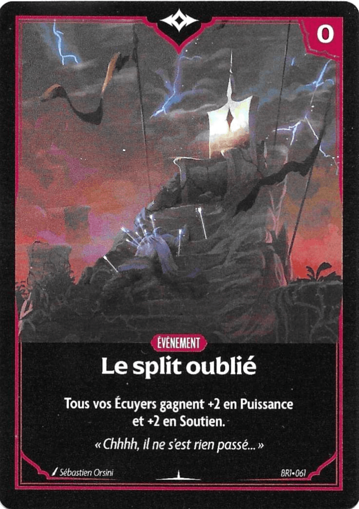 Le split oublié